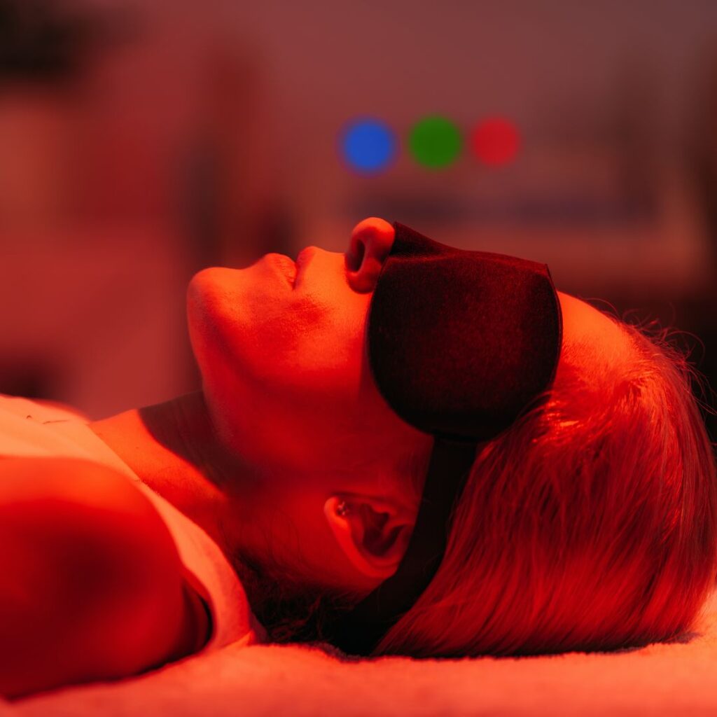 light therapy on face