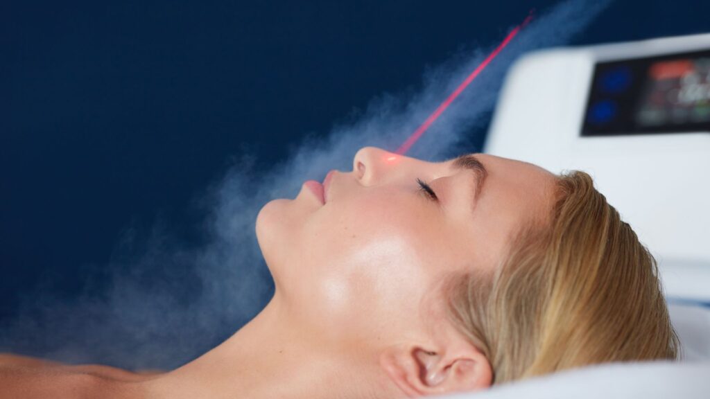 facial cryotherapy session