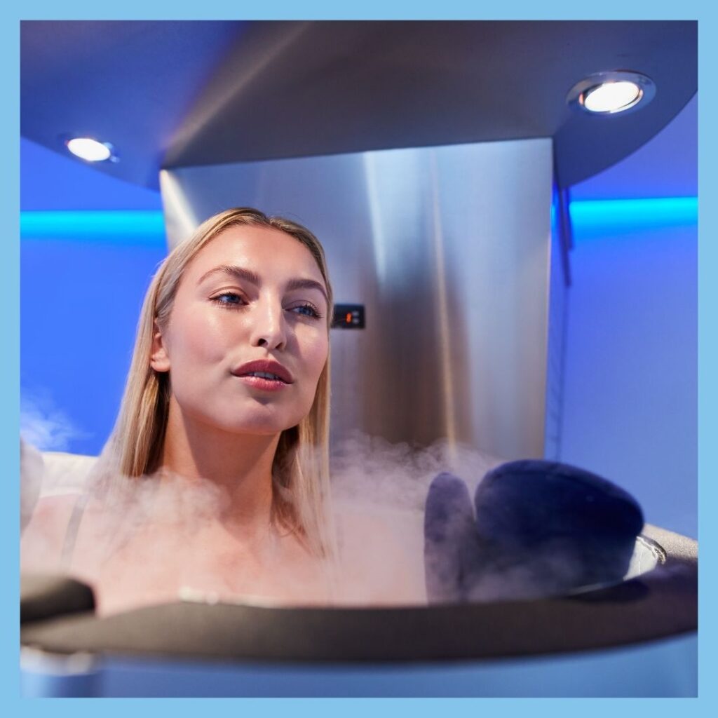 woman in cryo chamber